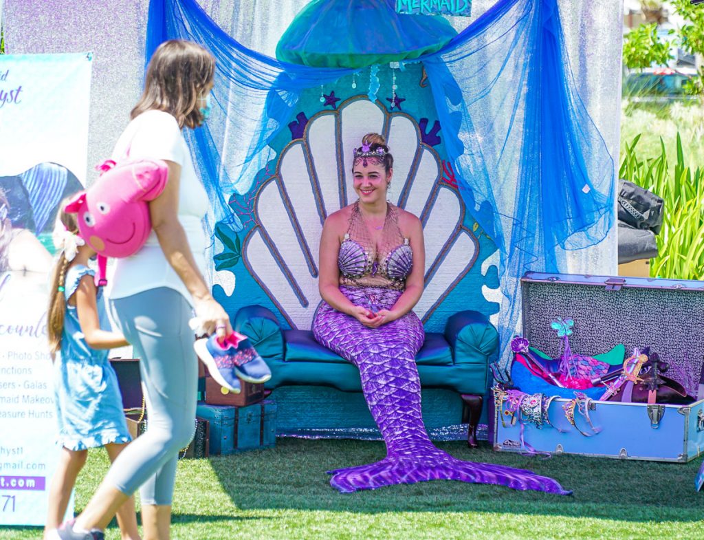 Mermaid photo-op at SOS Ocean Conservation Day