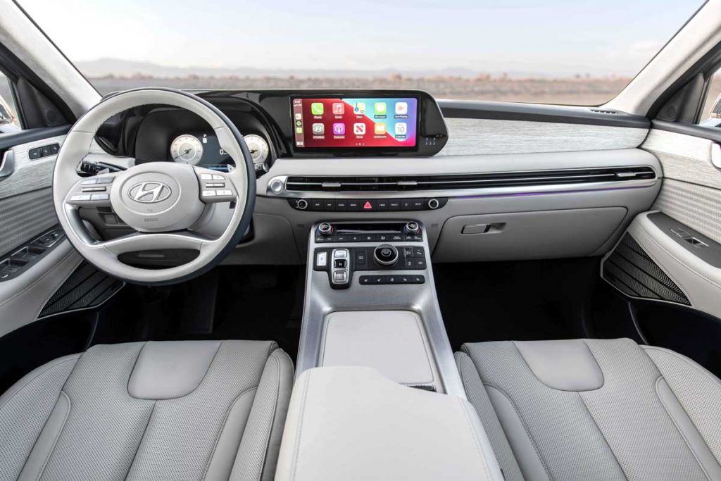 2023 Hyundai Palisade dashboard, steering wheel
